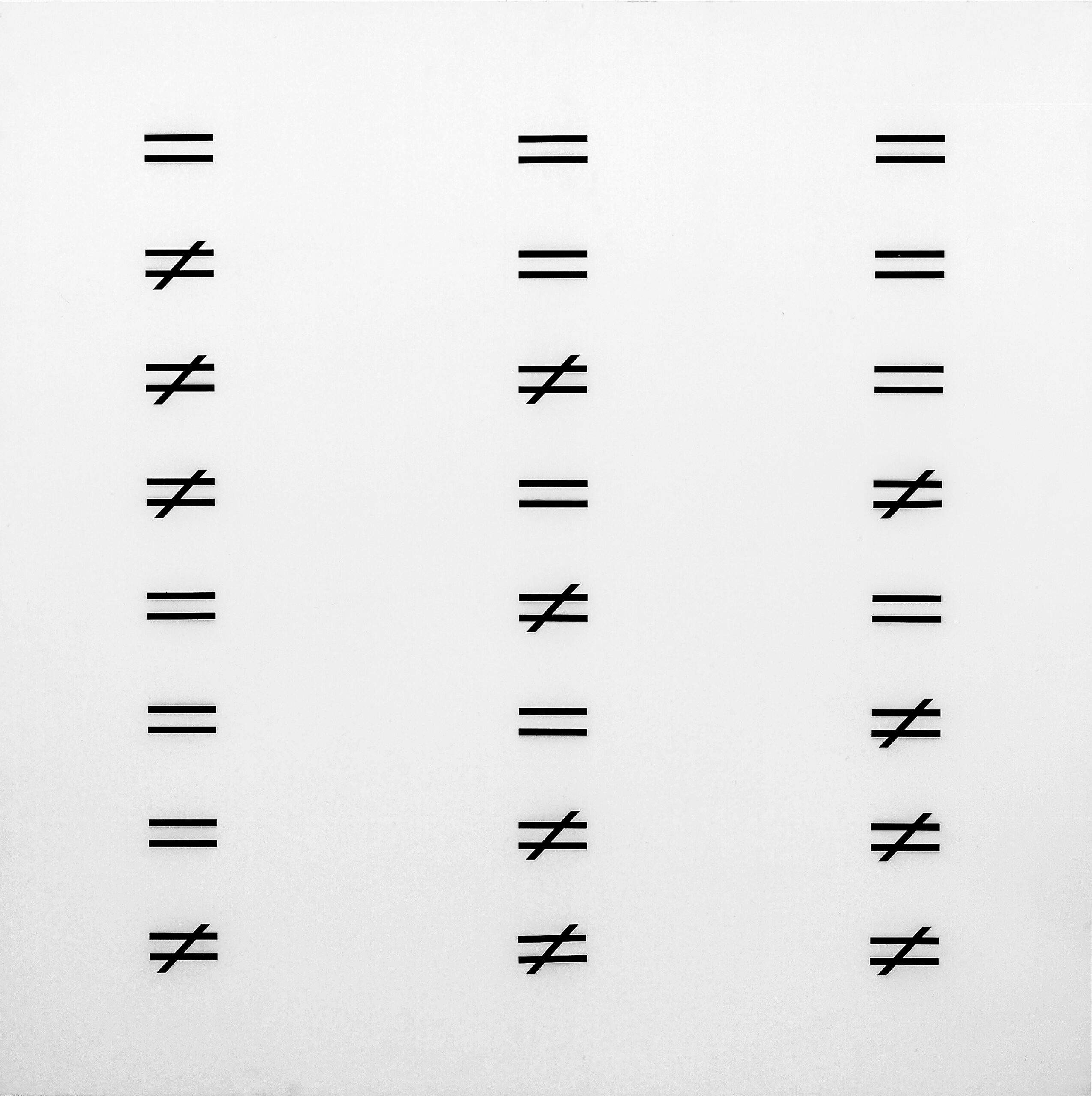 36. Bez tytułu (równa się, nie równa się) 1973